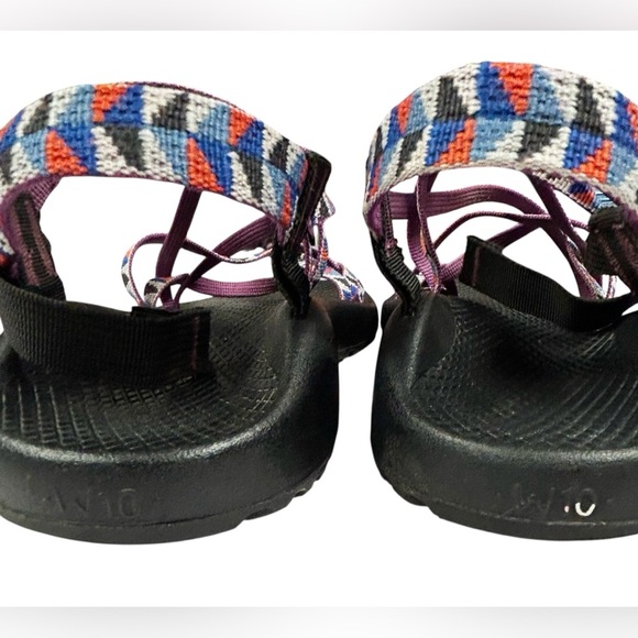 Chaco Women's Z/Cloud X2 Remix Poplin Berry Sport Outdoor Sandals Size 10 Purple - Picture 9 of 11